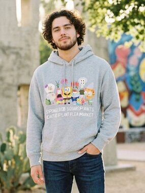UNIQLO x Cactus Plant Flea Market SpongeBob SquarePants Hoodie Graphic Gray S